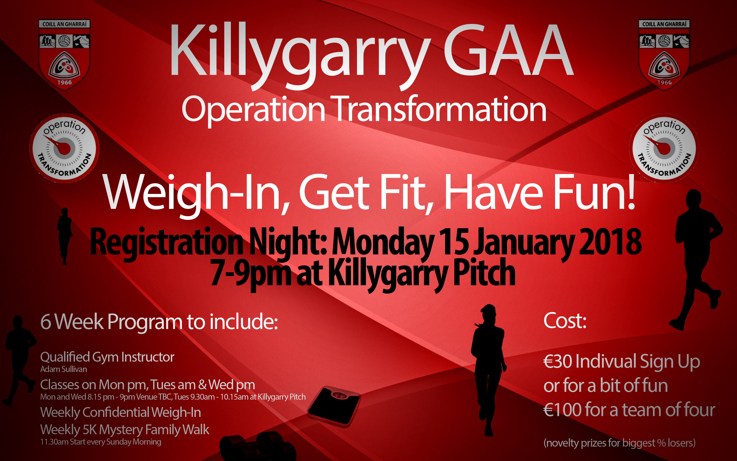 6 Week Program – Killygarry GAA Operation Transformation
