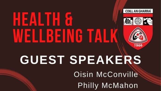 Health and Well-being Talk on 15 Mar